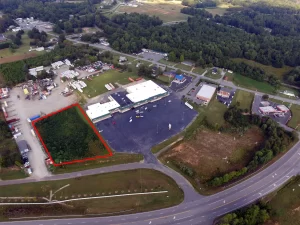 northeast aerial view of parcel at 200 Fred Sink Road in Midway, NC